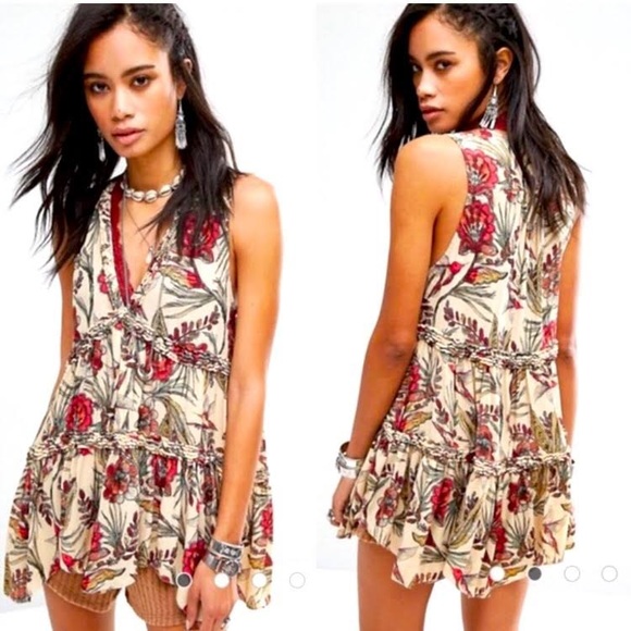 ❄️Free People | Neutral & Purple Haze Tunic Size Small - Picture 3 of 9